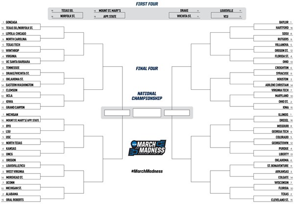 2021 March Madness Schedule